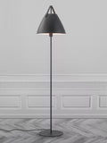 Nordlux Strap Floor Lamp metal shade leather handle, imported from the UK