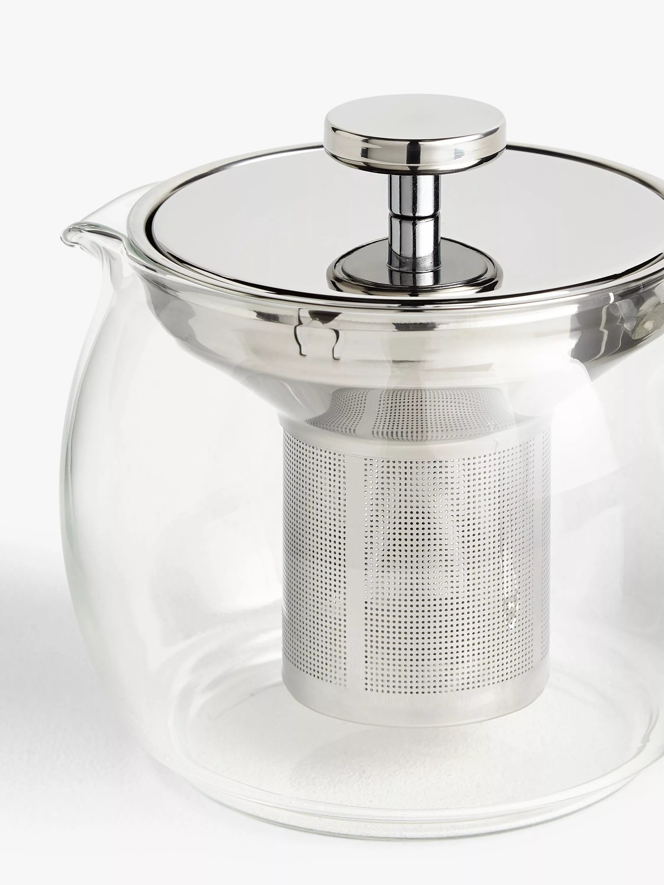 John Lewis Glass Teapot with Infuser Clear 1.2L, UK version