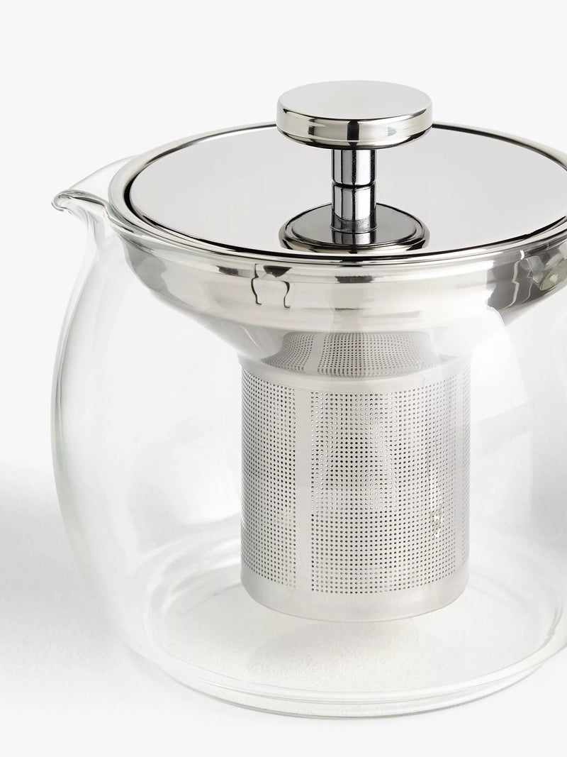 John Lewis Glass Teapot with Infuser Clear 1.2L, UK version