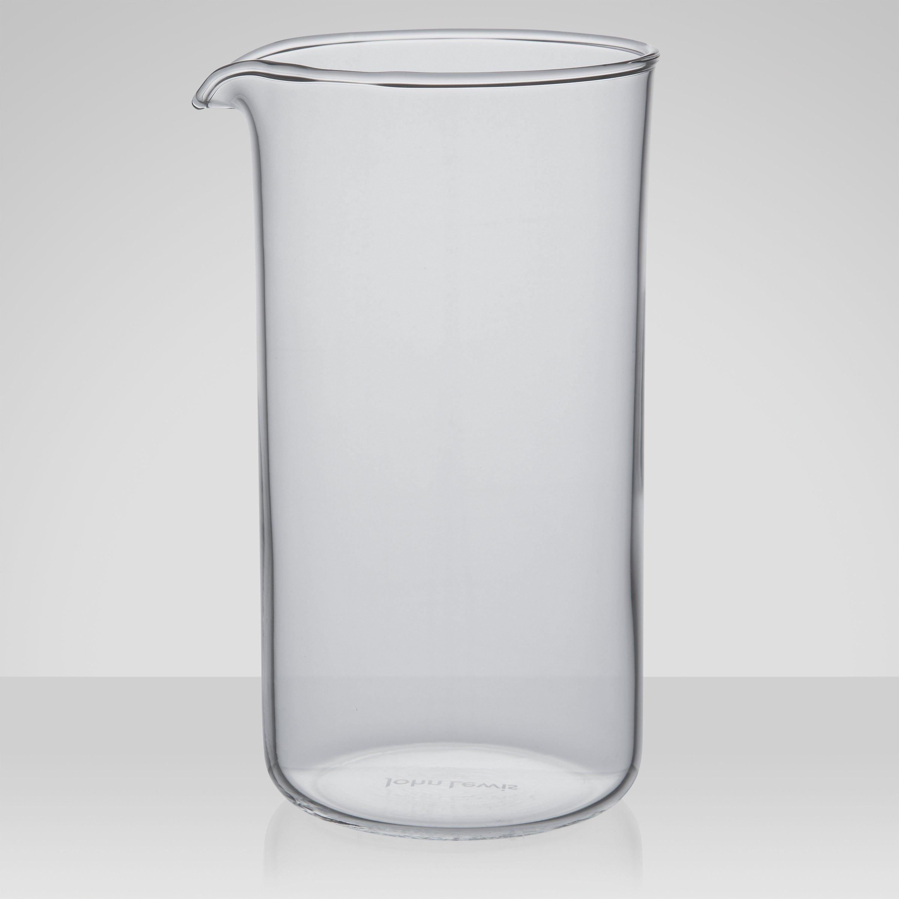John Lewis 3-cup cafetiere glass beaker 350ml clear, UK version