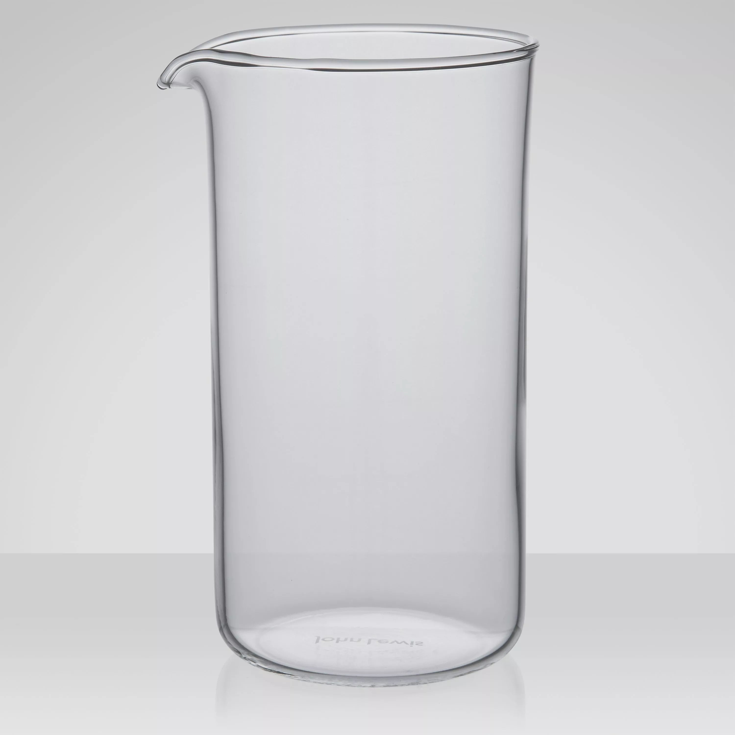John Lewis 3-cup cafetiere glass beaker 350ml clear, UK version