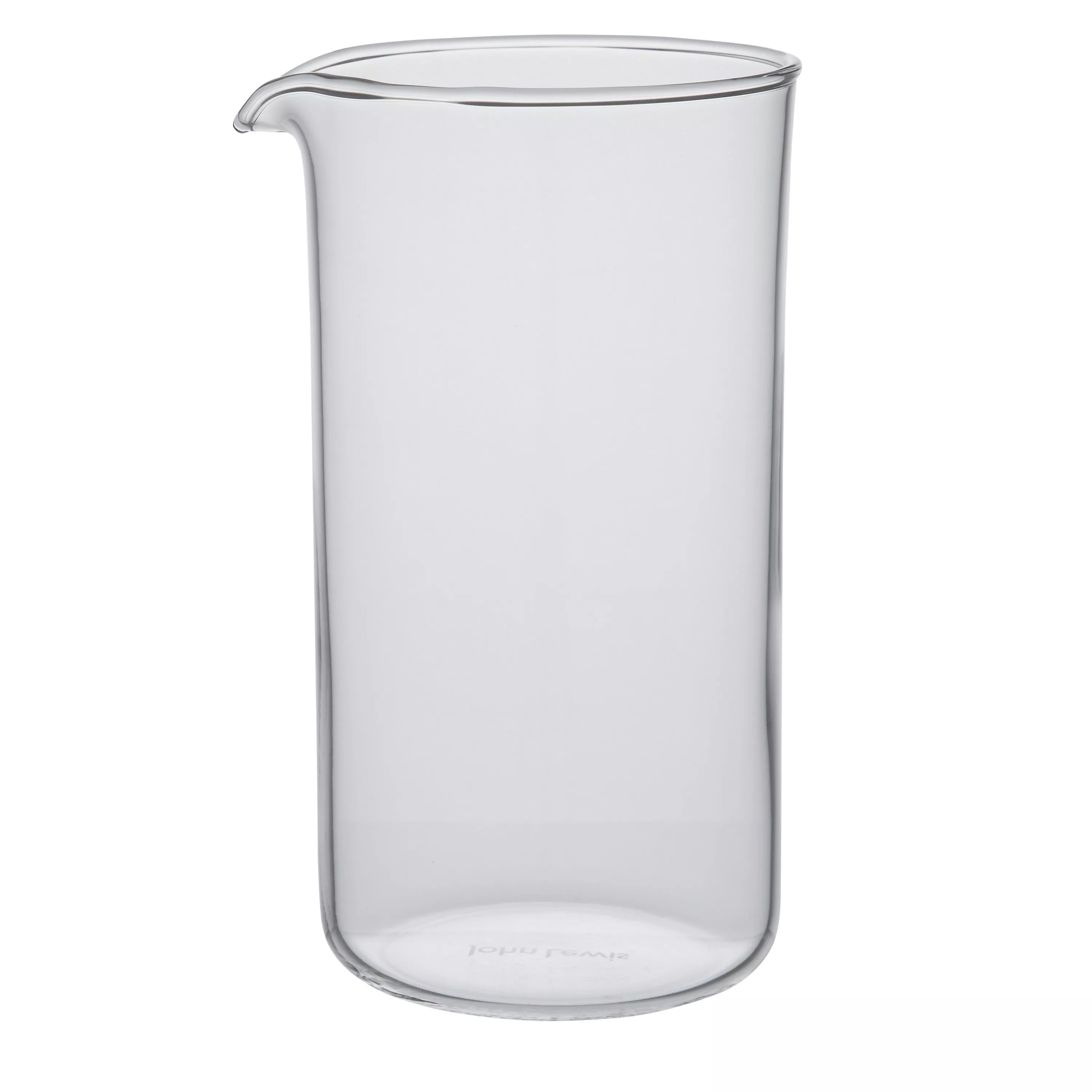 John Lewis 3-cup cafetiere glass beaker 350ml clear, UK version