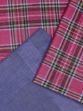 John Lewis tartan cotton handkerchiefs pack of 3 blue purple, UK version