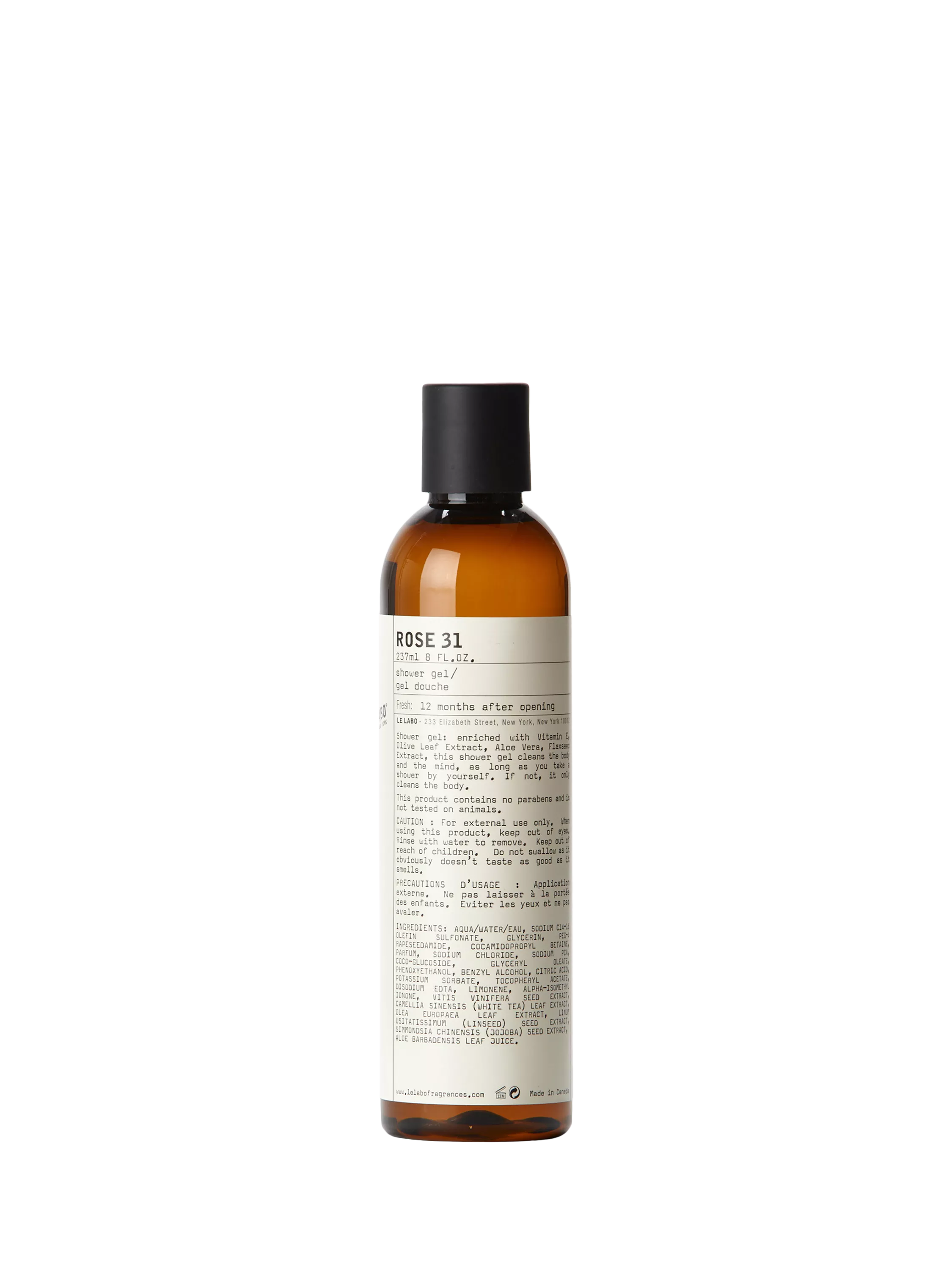 Le Labo Rose 31 shower gel 237ml, UK version
