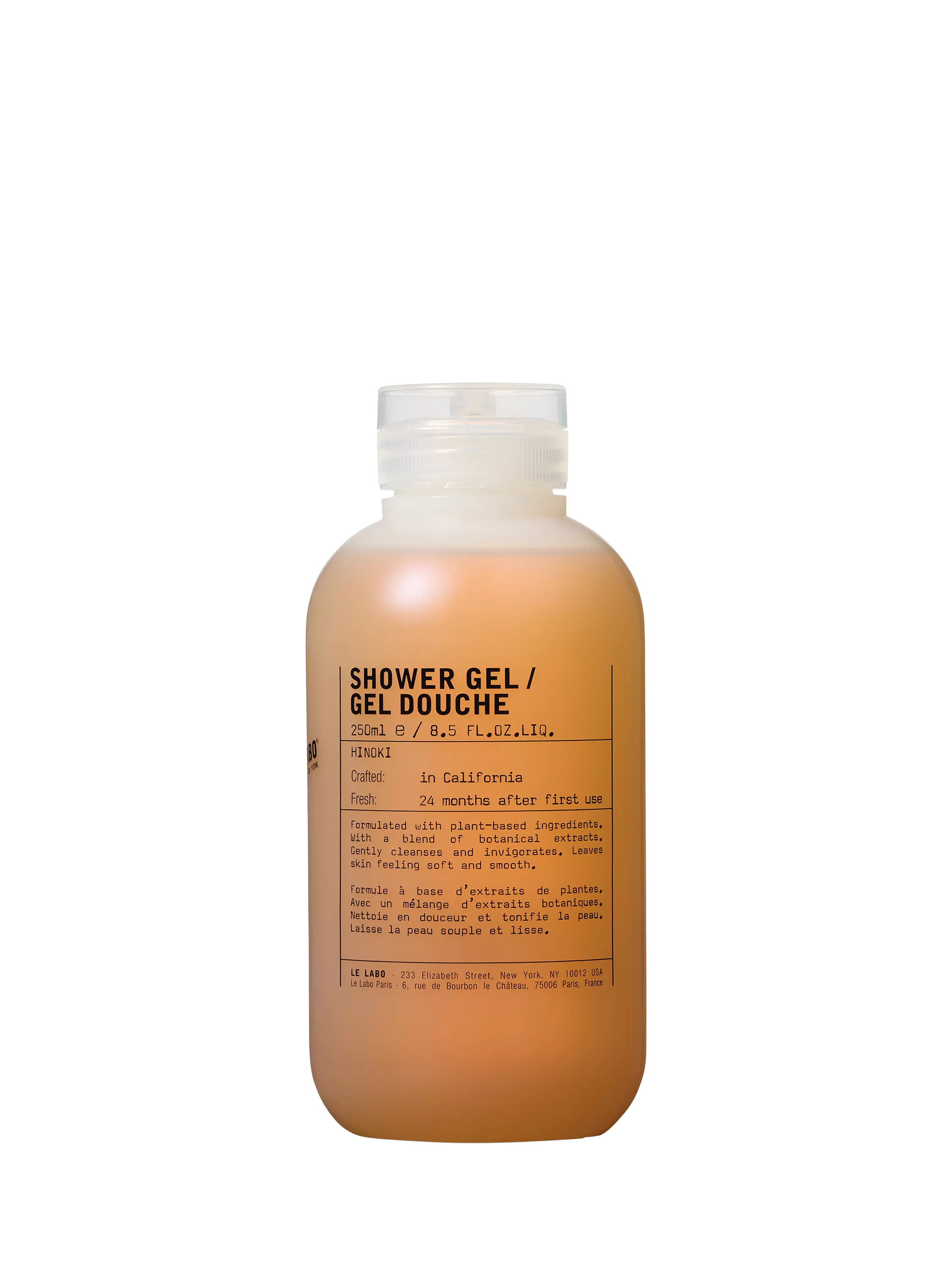 Le Labo hinoki scented shower gel 250ml, UK version