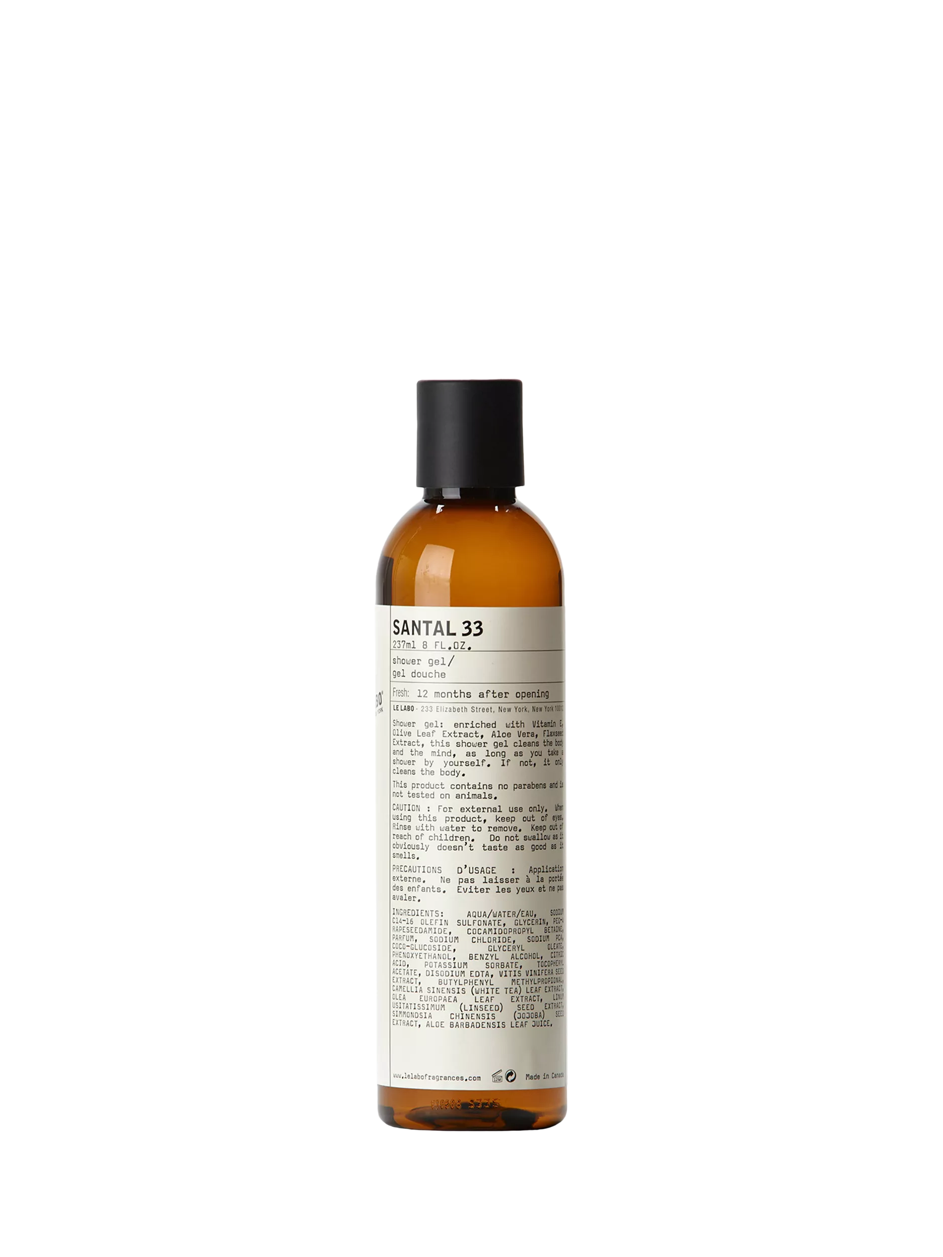 Le Labo Santal 33 shower gel 237ml, UK version