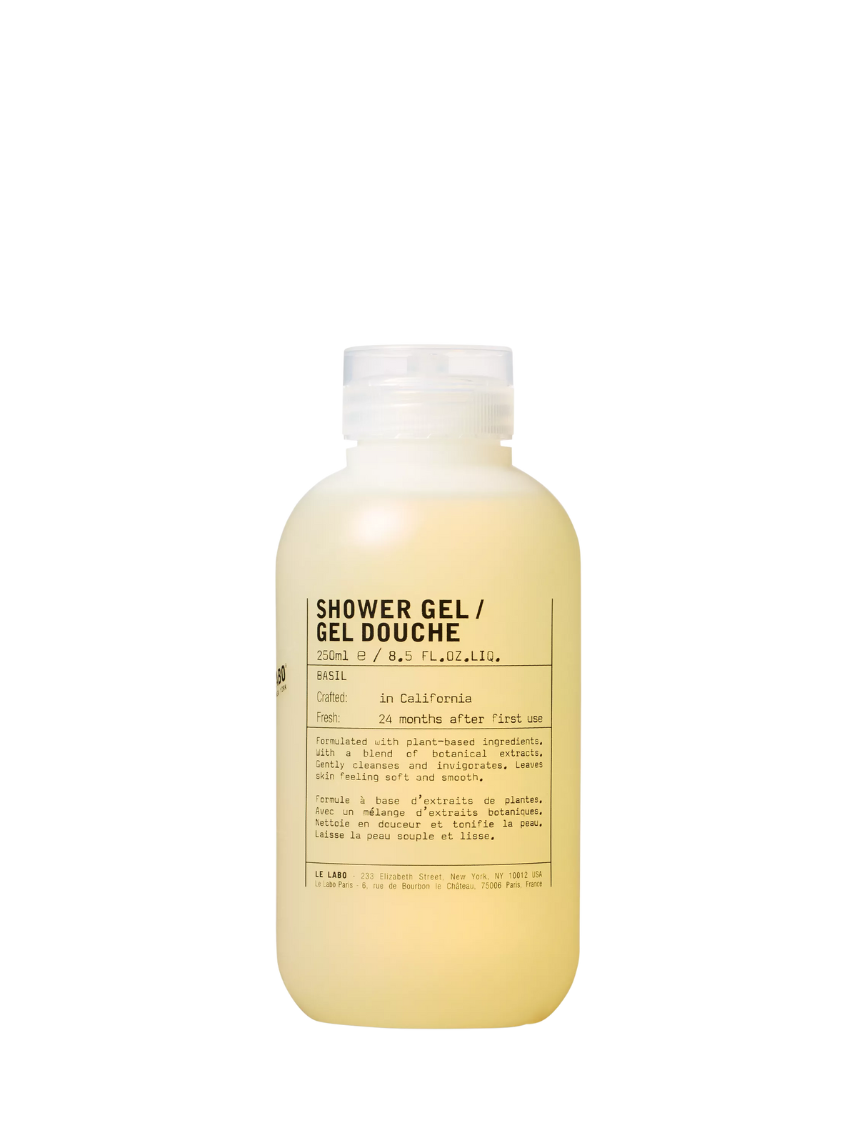 Le Labo basil and verbena shower gel 250ml, UK version