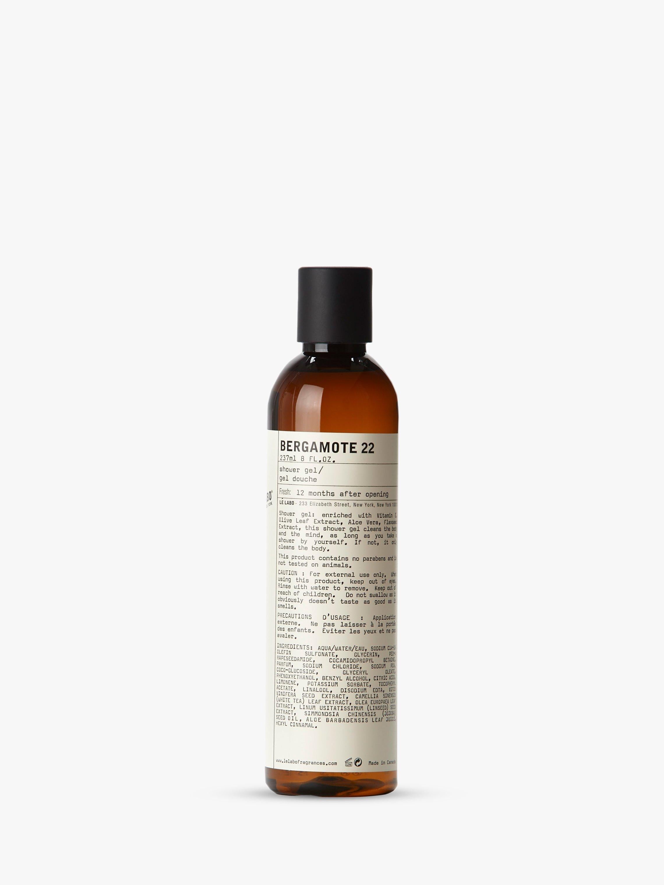 Le Labo Bergamote 22 shower gel in 237ml bottle, UK version