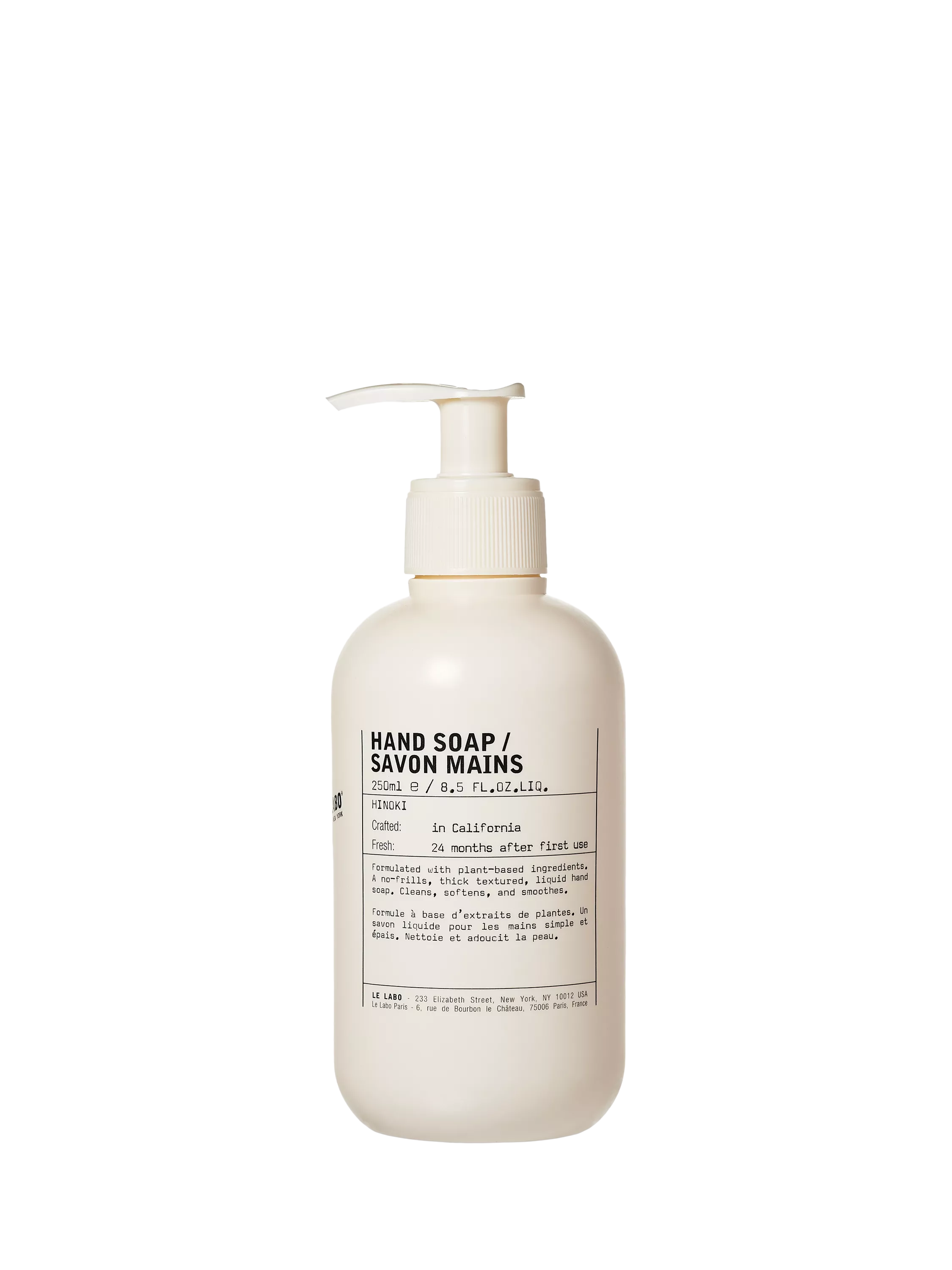 Le Labo Hinoki hand soap 250ml, UK version