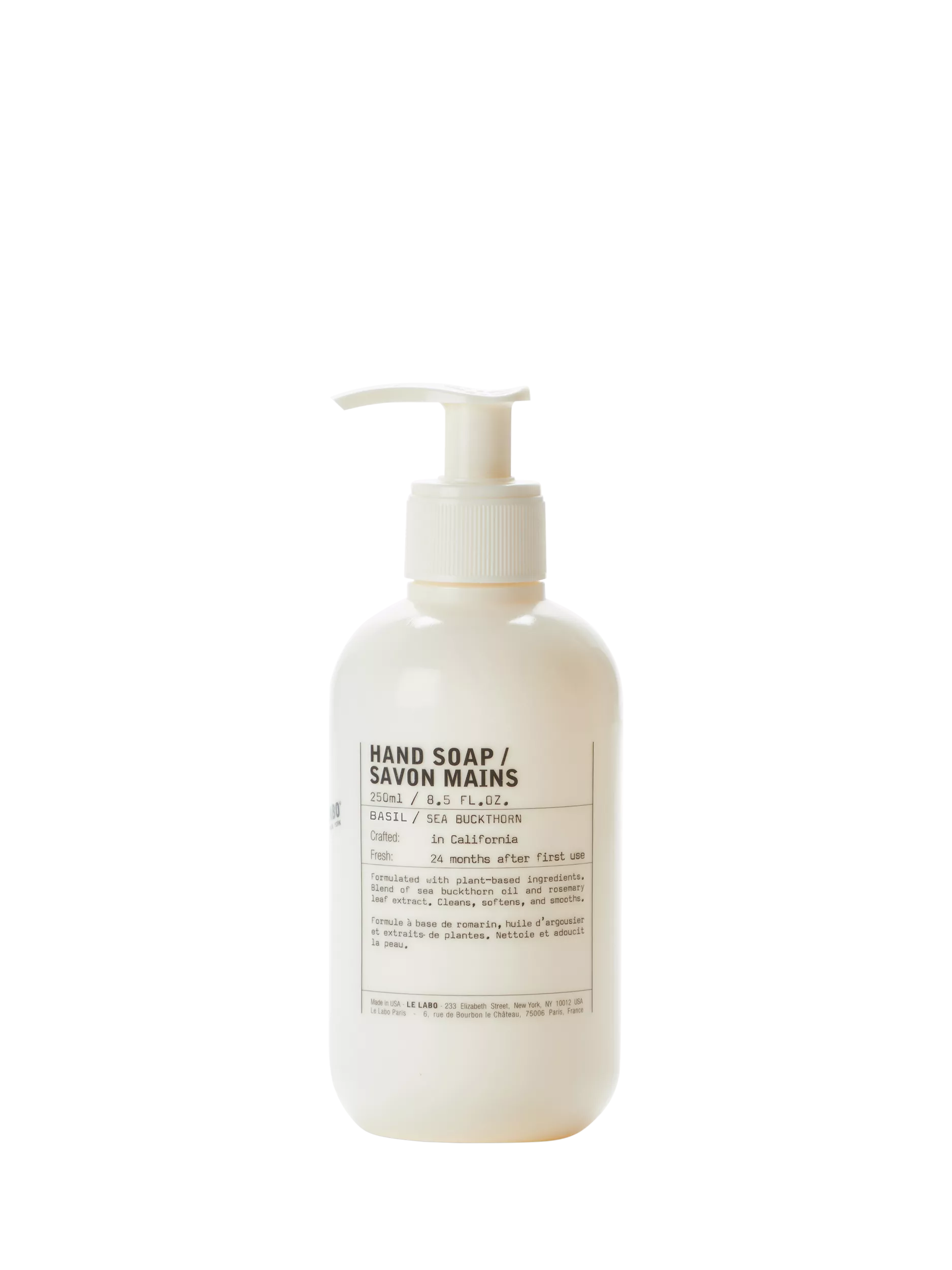 Le Labo basil hand soap 250ml, UK version