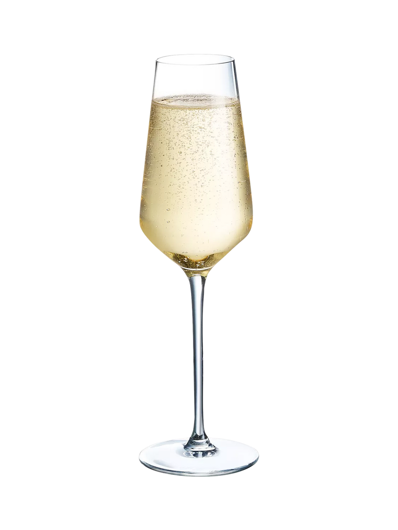 Eclat Cristal d'Arques crystal champagne flutes set of 6 230ml UK version