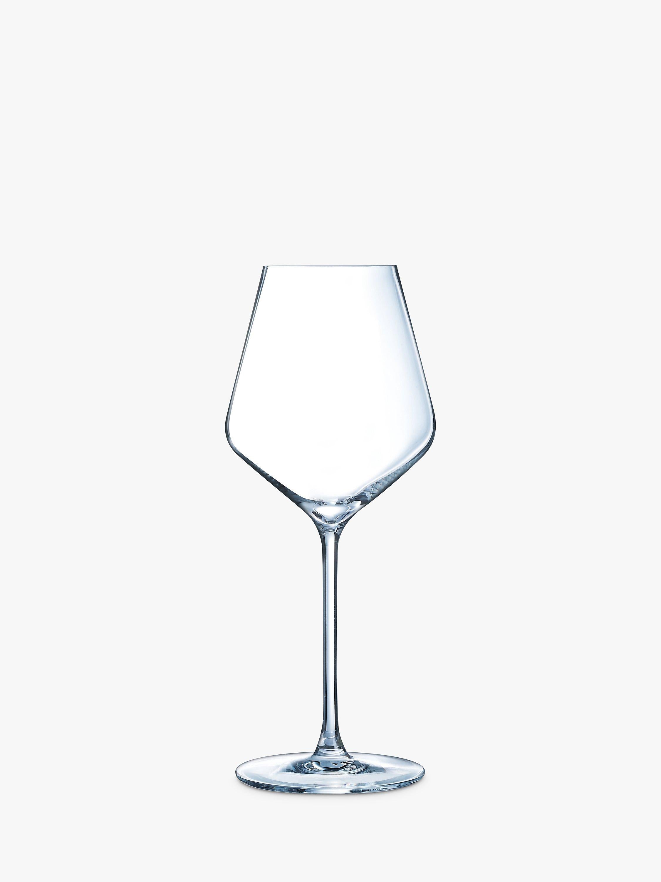 Eclat crystal stemmed wine glasses set of 6 380ml clear - British product
