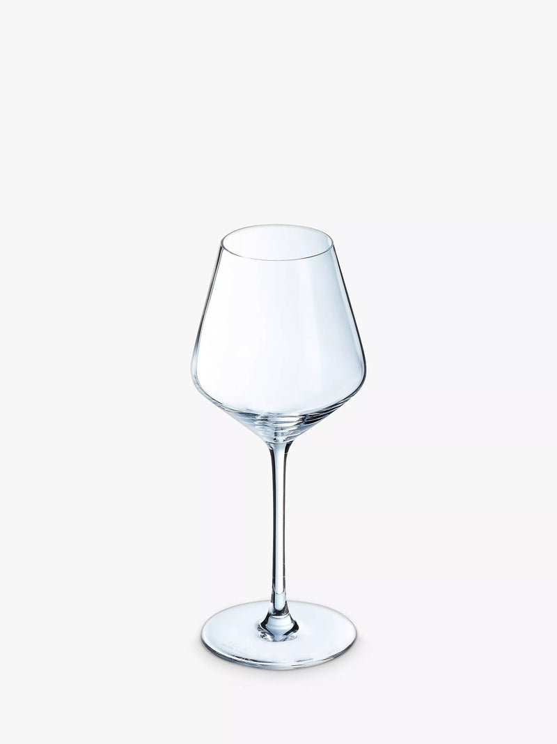 Eclat crystal stemmed wine glasses set of 6 380ml clear - British product