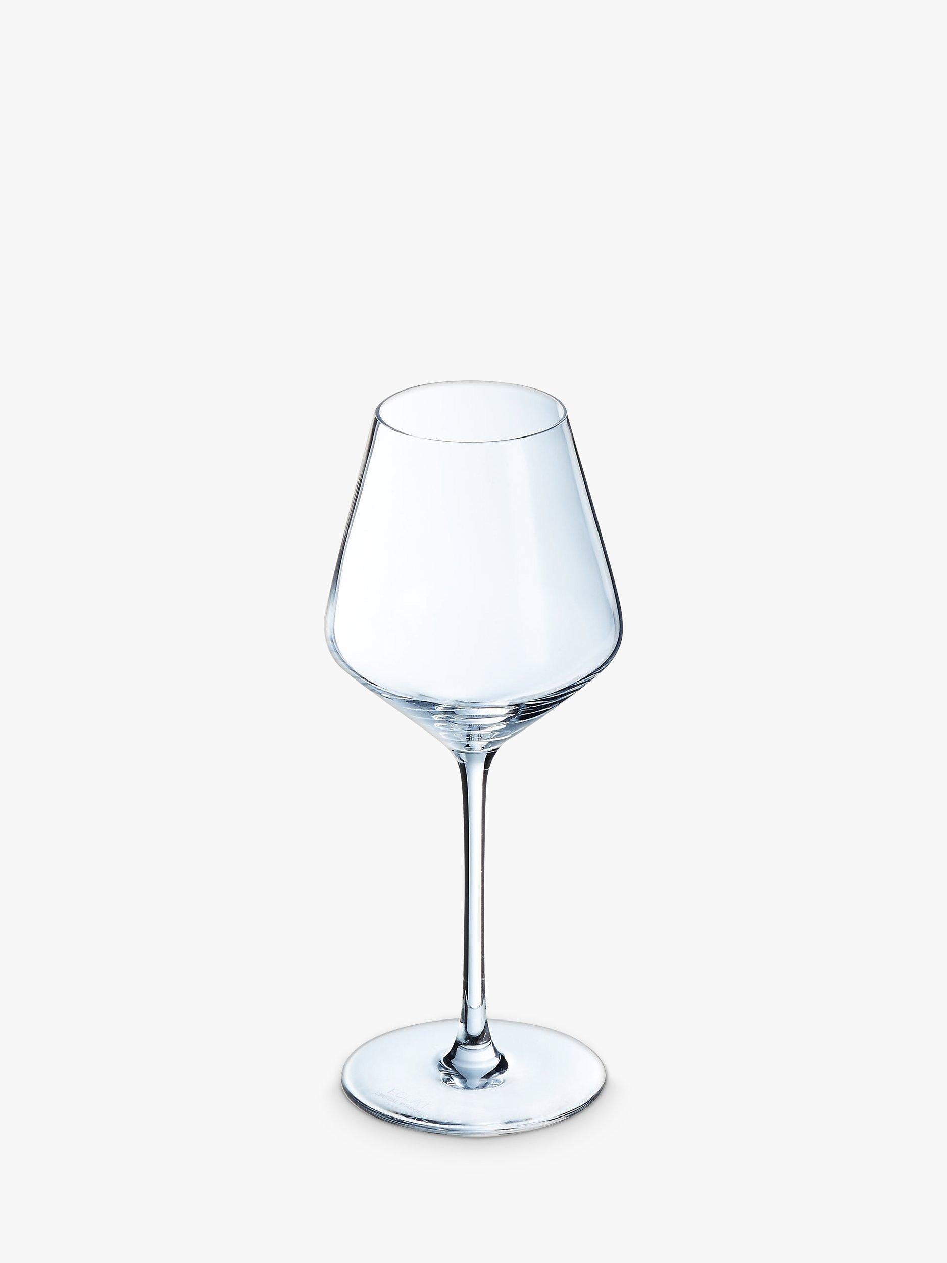 Eclat crystal stemmed wine glasses set of 6 380ml clear - British product
