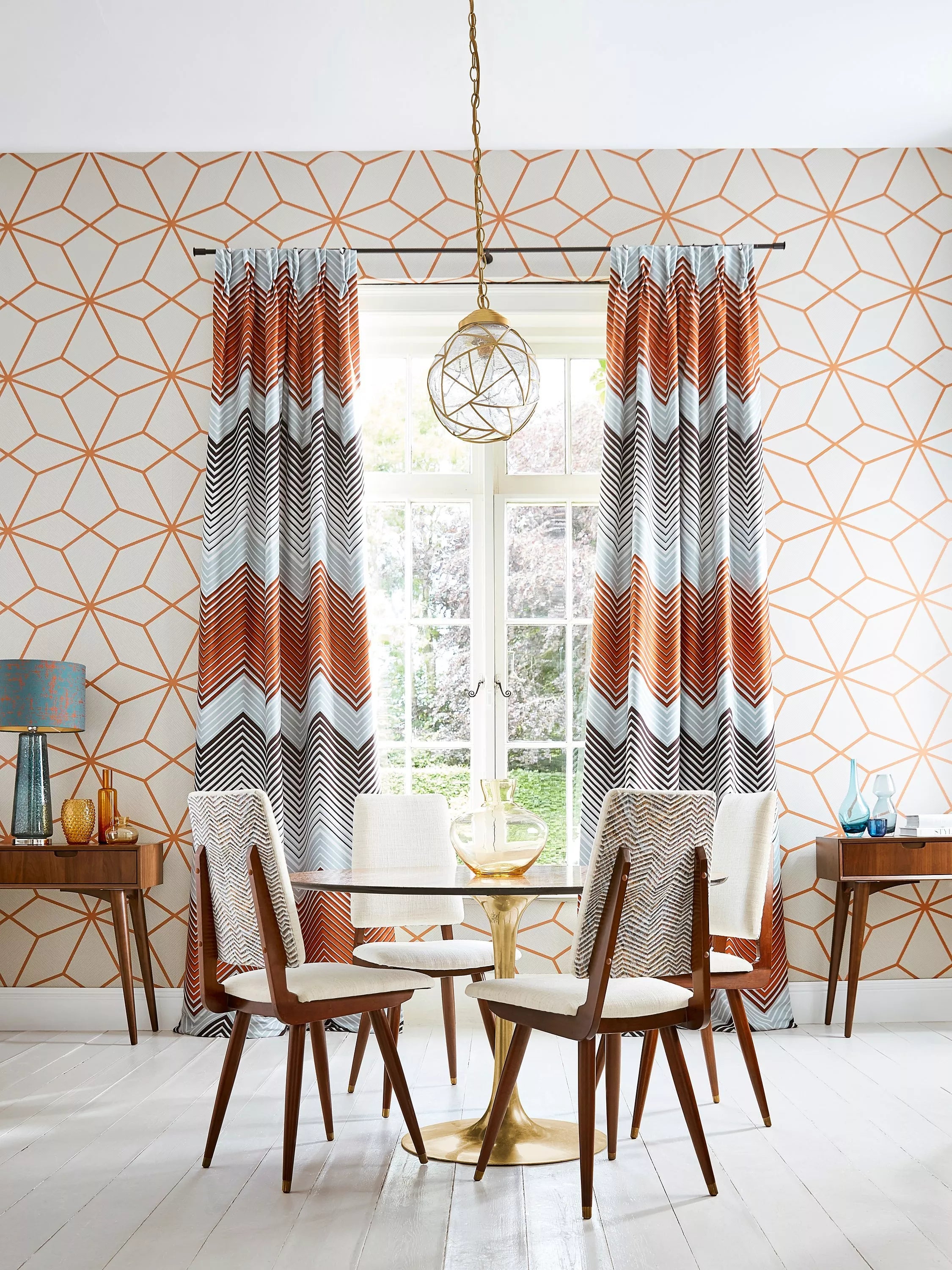 Harlequin Axal wallpaper with large scale geometric design, UK version