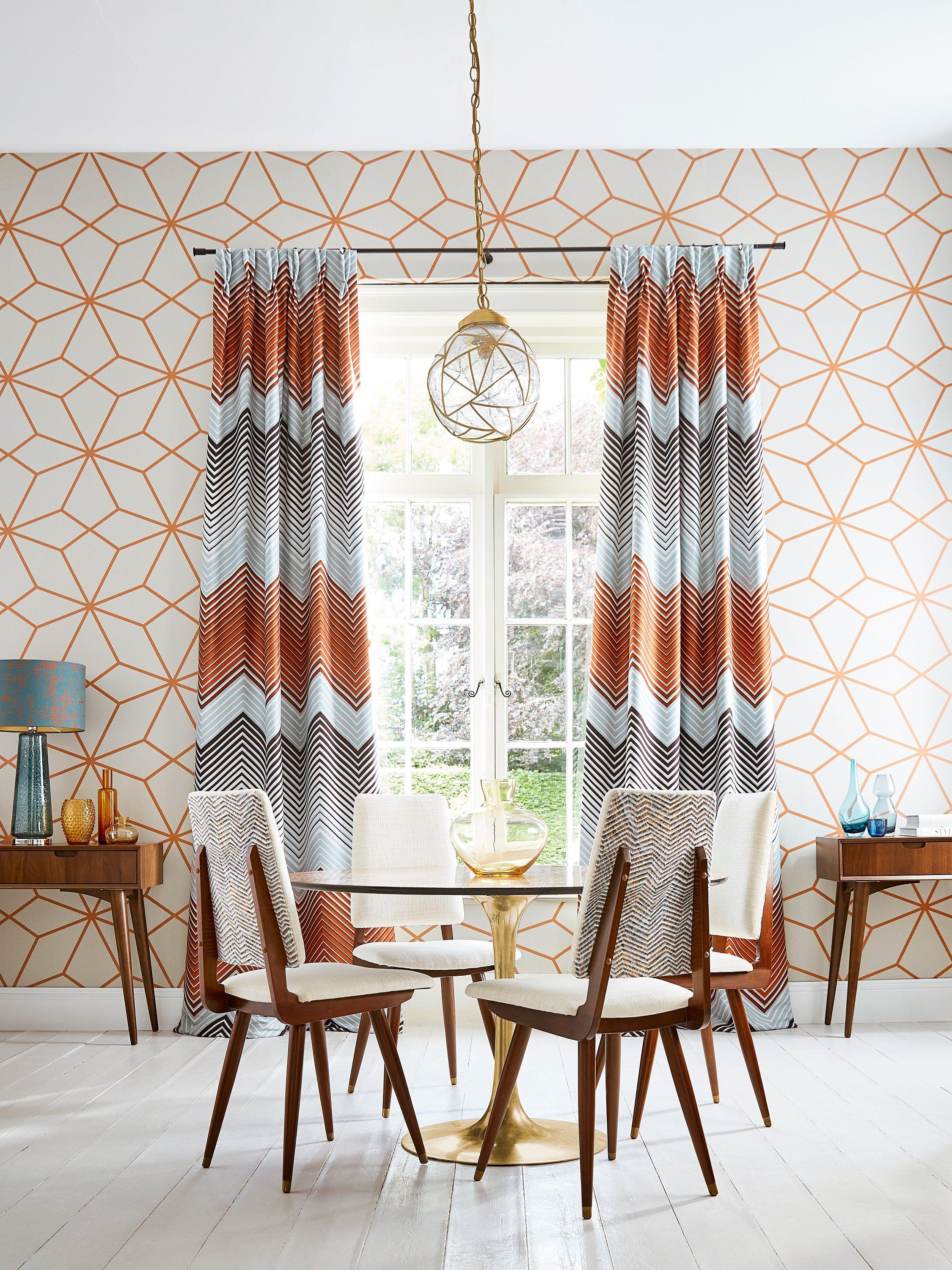 Harlequin Axal wallpaper with large scale geometric design, UK version