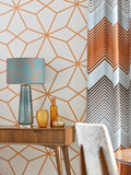 Harlequin Axal wallpaper with large scale geometric design, UK version