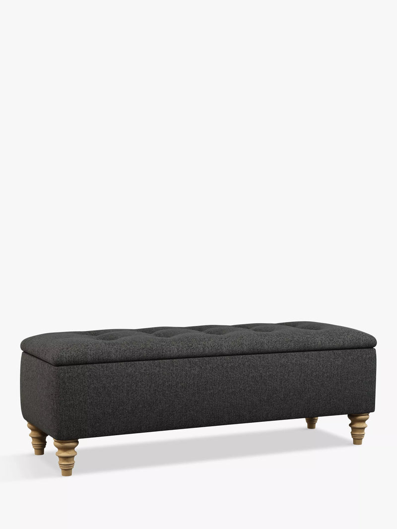 John Lewis Rouen Upholstered Ottoman Storage Box, Extra Large