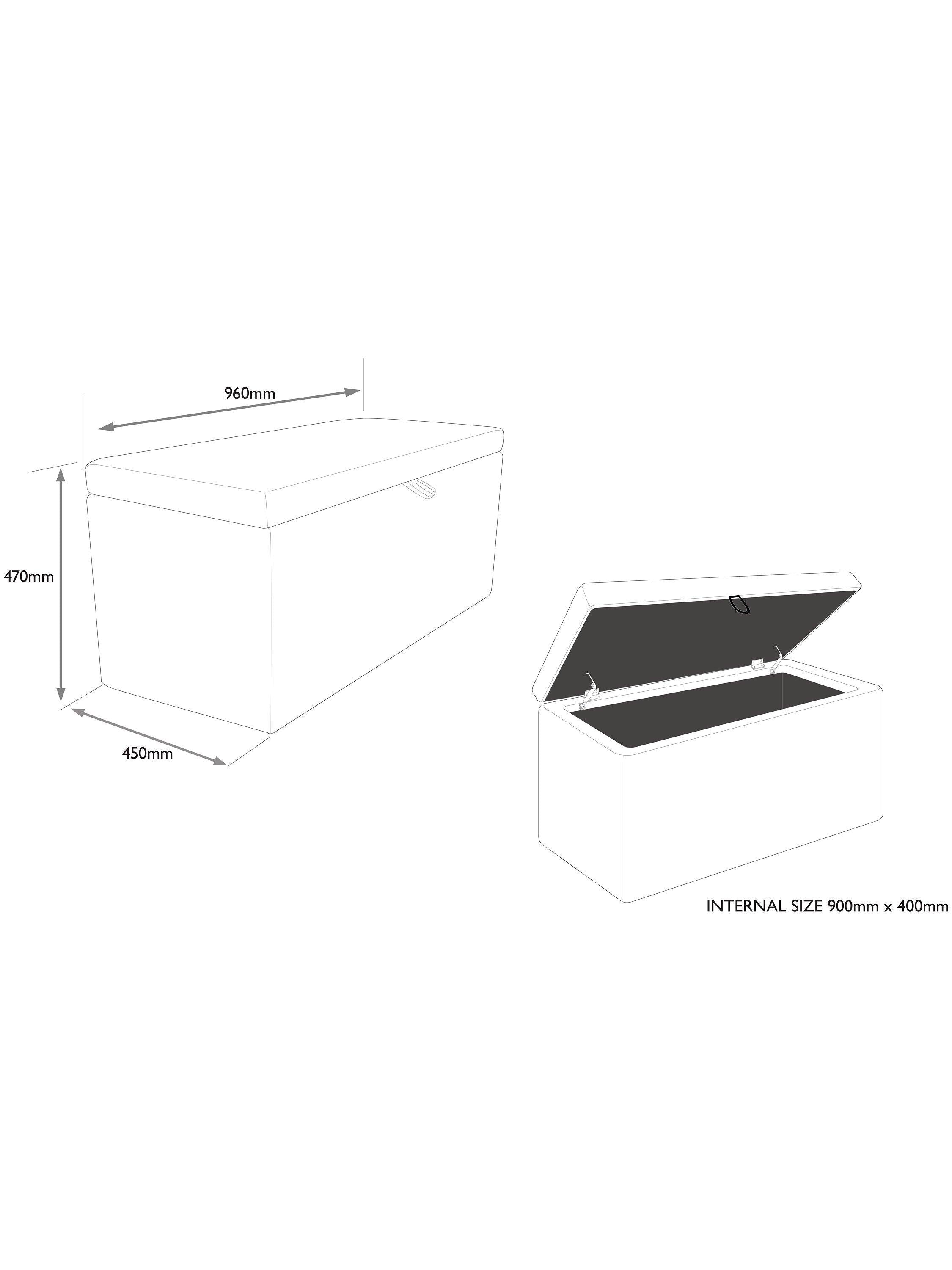 John Lewis Emily upholstered ottoman storage box medium (British brand)