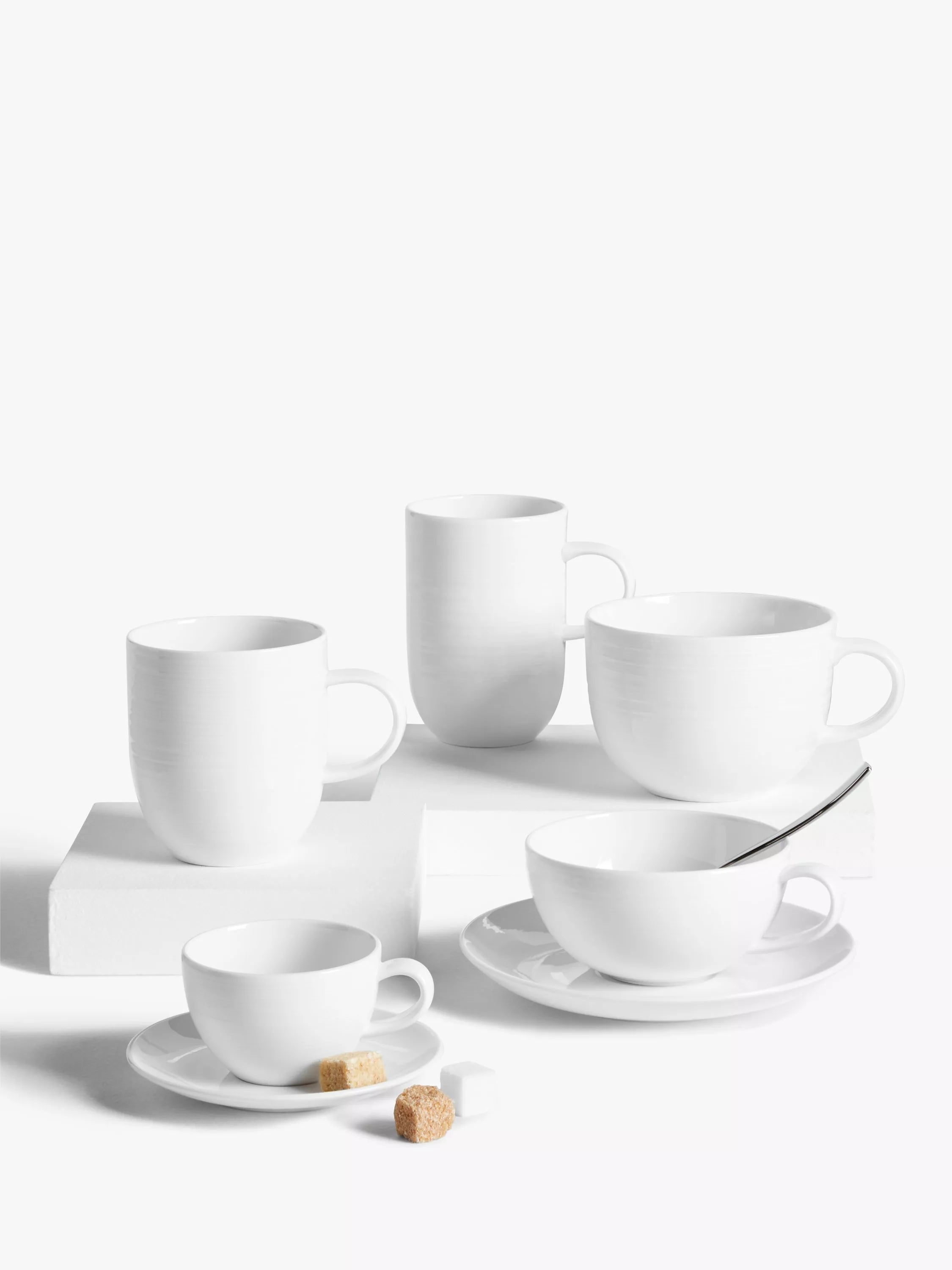 John Lewis fine china latte mugs natural set of 2, imported from the UK
