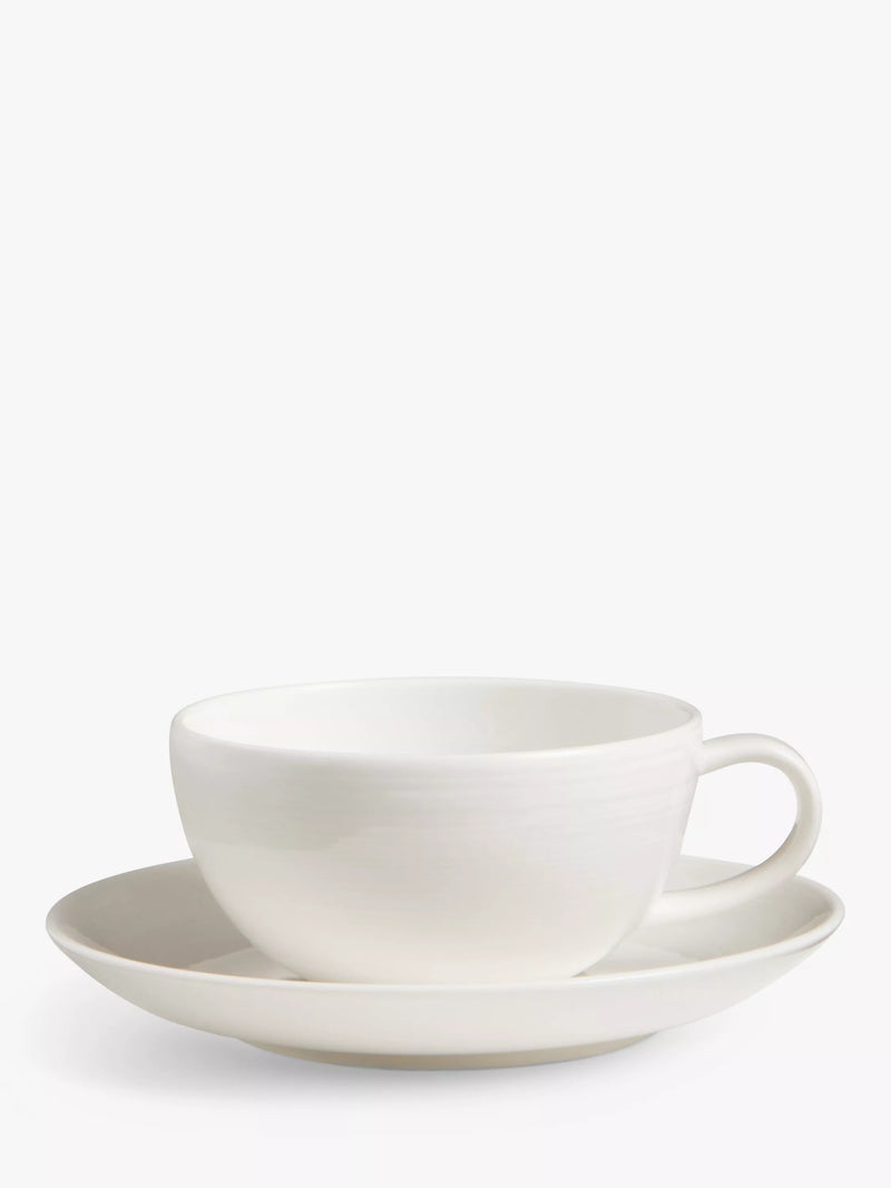 John Lewis Luna fine china teacup and saucer set 260ml - British product