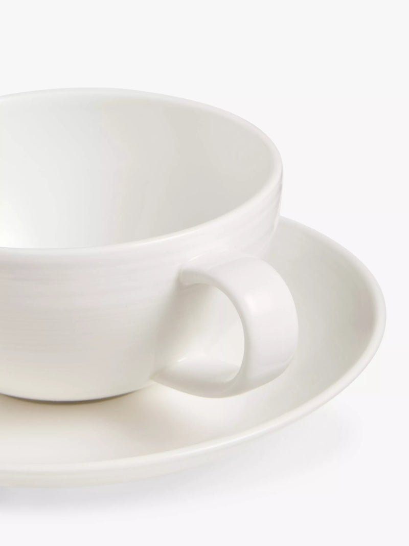 John Lewis Luna fine china teacup and saucer set 260ml - British product