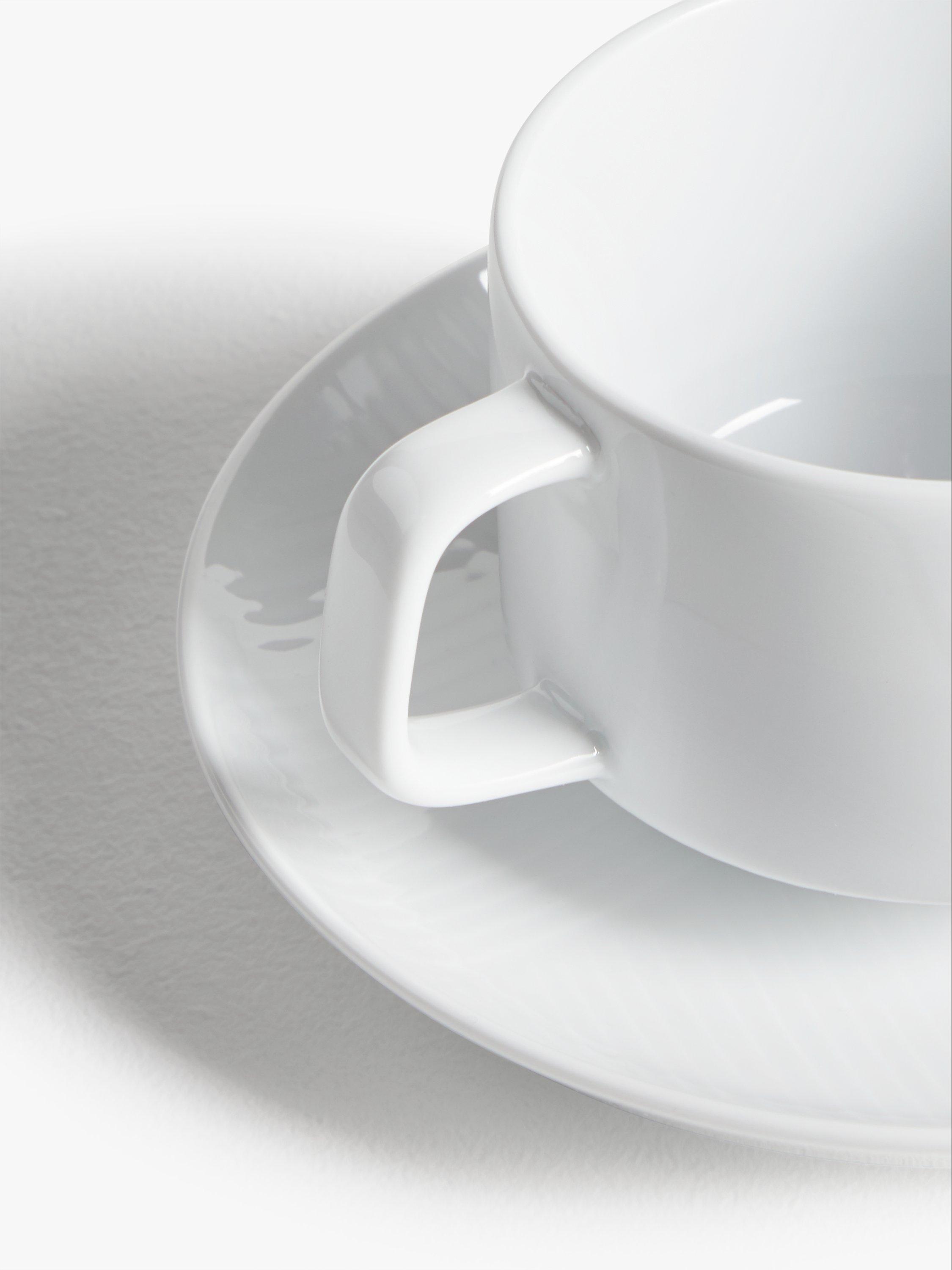 John Lewis white porcelain cup and saucer set 275ml - British product