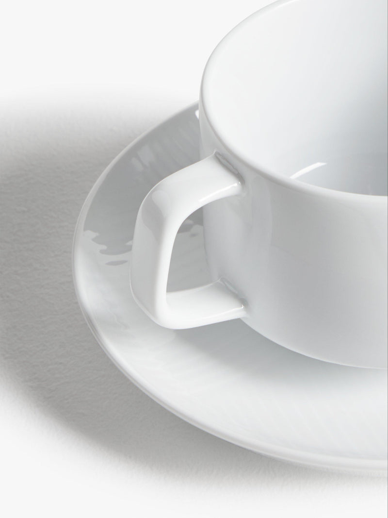 John Lewis white porcelain cup and saucer set 275ml - British product