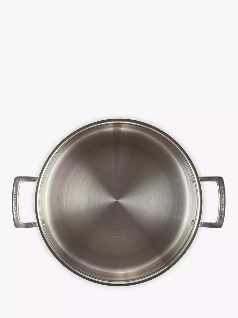 Le Creuset 3-Ply Stainless Steel Sauteuse Pan 28cm, UK version