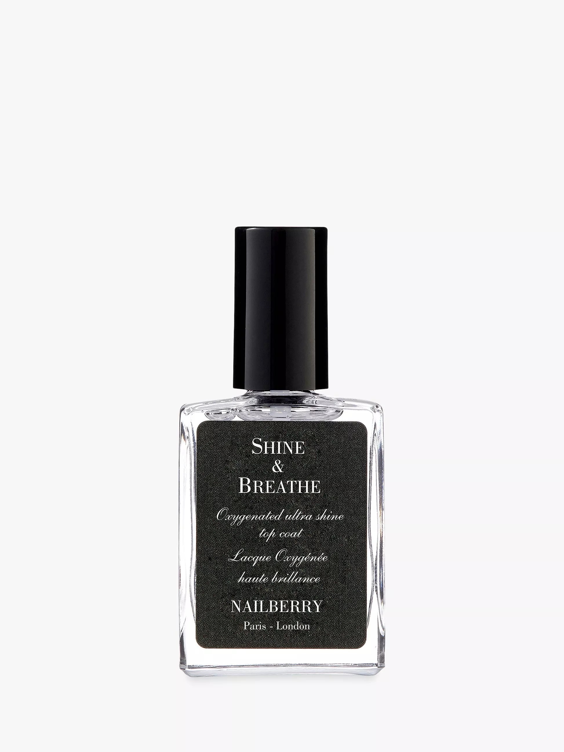 Nailberry Shine & Breathe Top Coat 15ml, imported from the UK