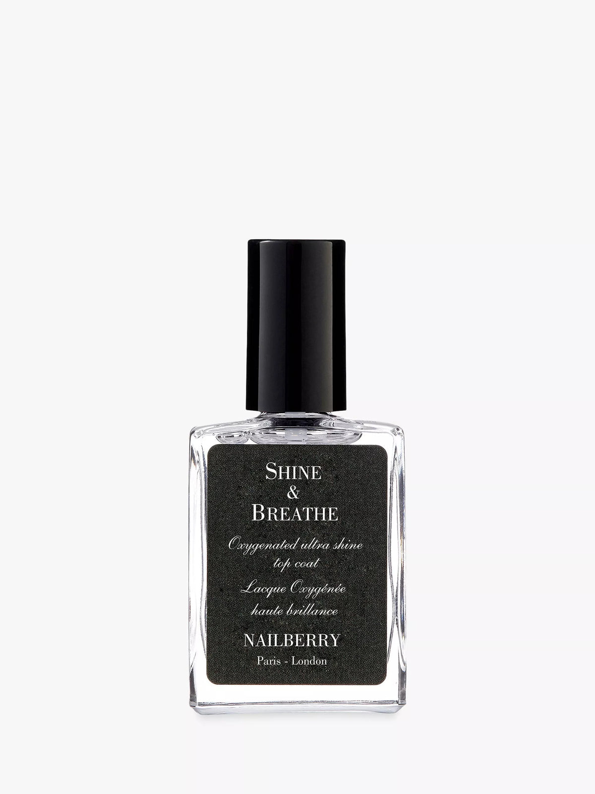 Nailberry Shine & Breathe Top Coat 15ml, imported from the UK