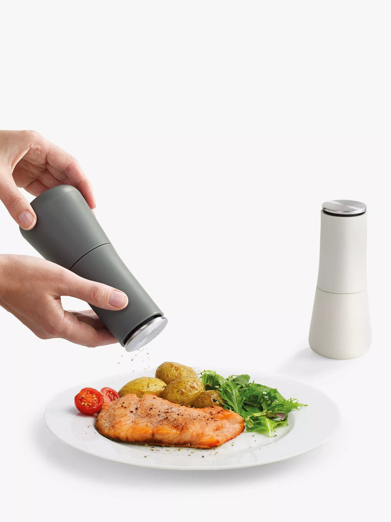 Joseph Joseph salt and pepper mills Milltop set of 2 grey (British brand)