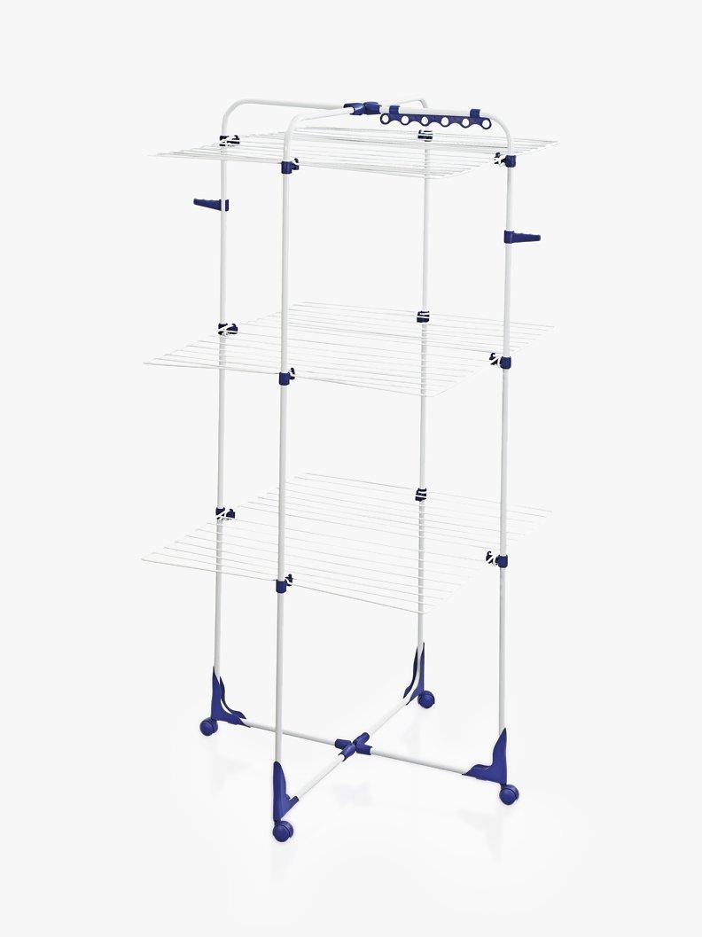 Three-Level Clothes Airer with 34m Drying Space and Foldable Bars