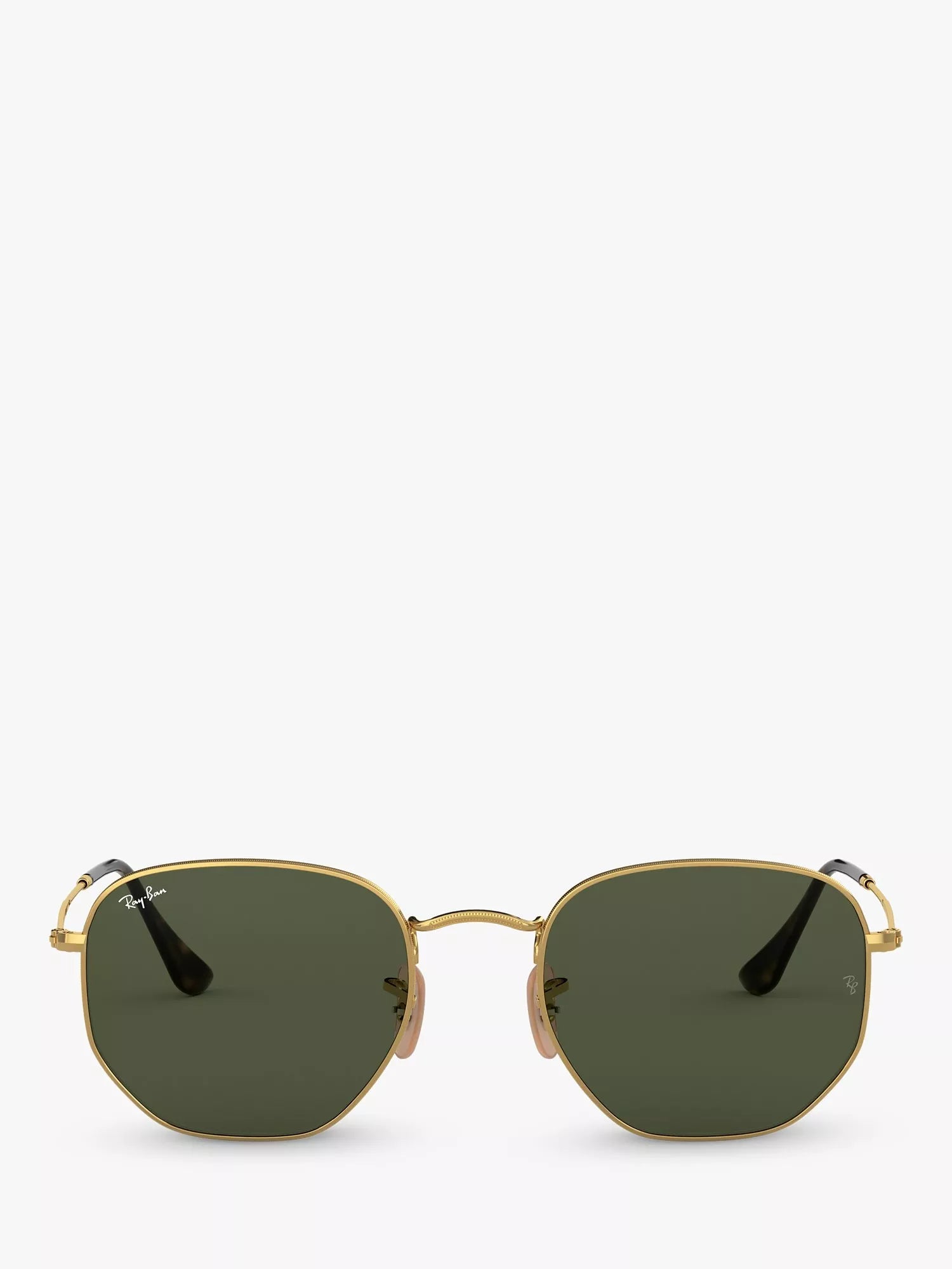 Ray-Ban hexagonal sunglasses gold green 54mm, imported from the UK