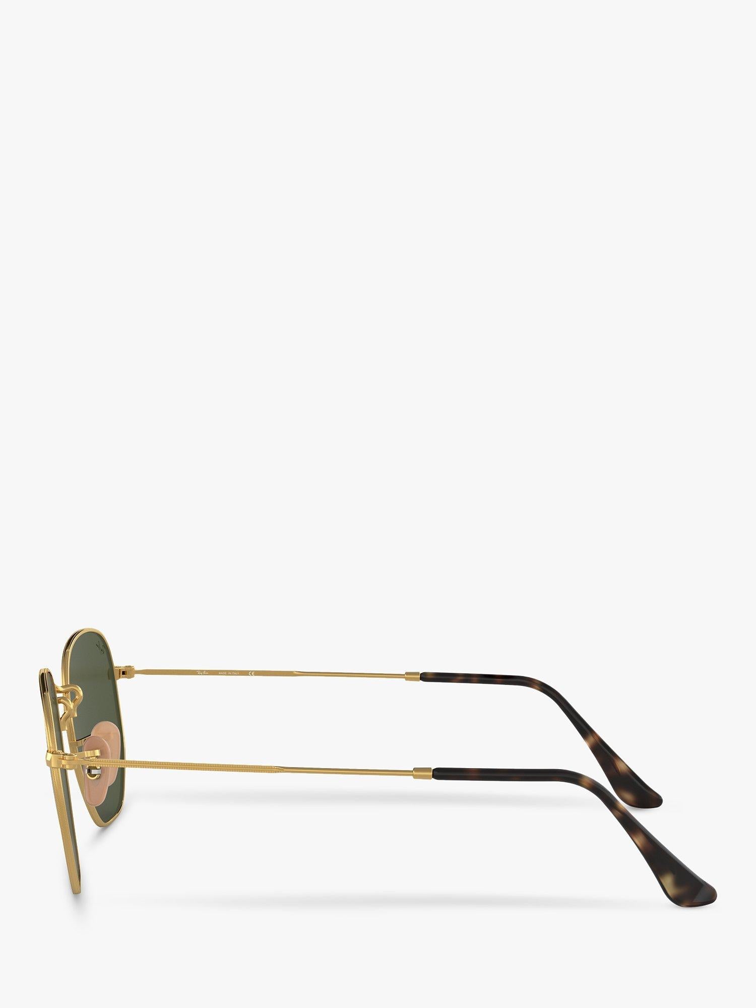 Ray-Ban hexagonal sunglasses gold green 54mm, imported from the UK