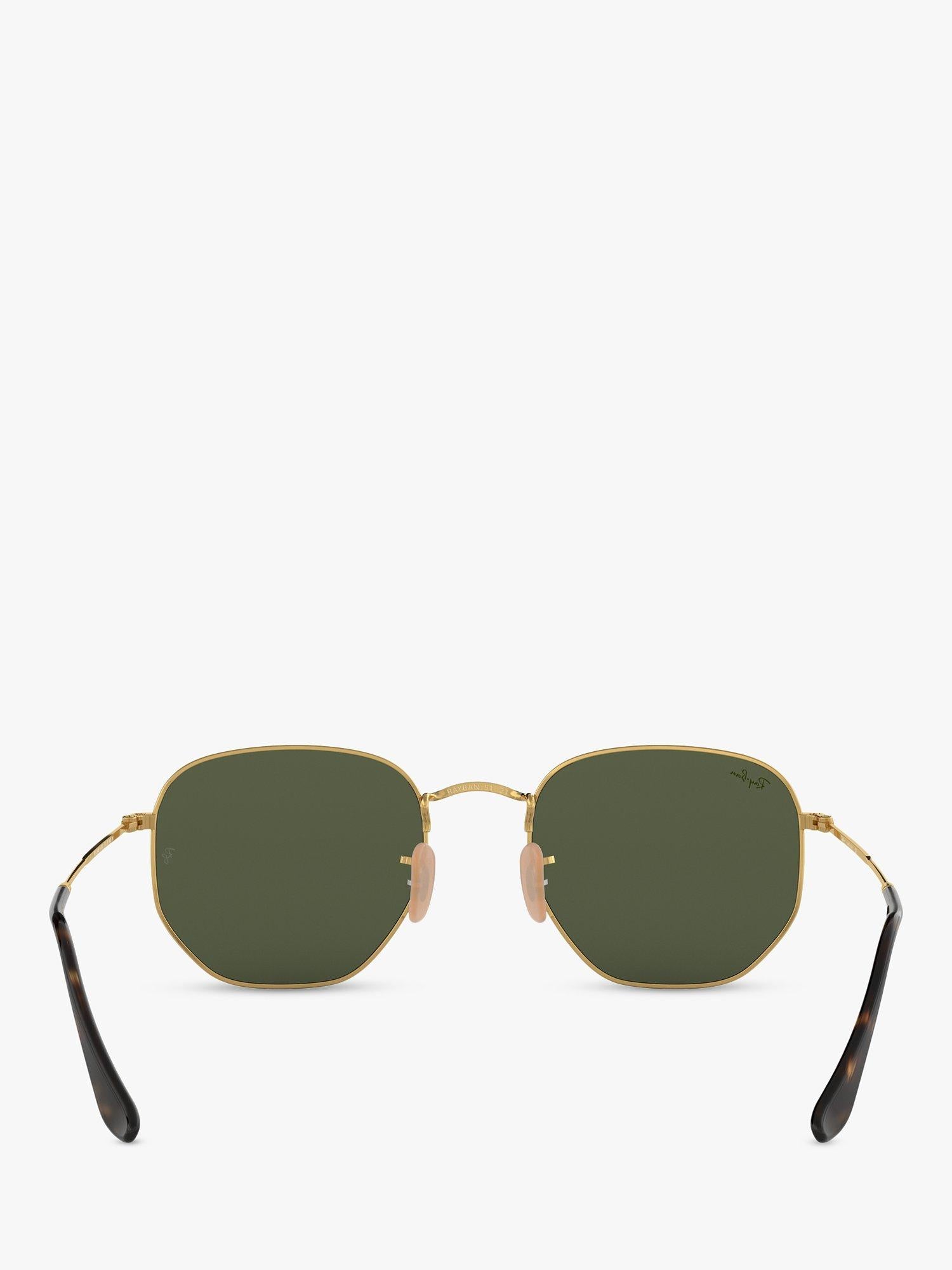 Ray-Ban hexagonal sunglasses gold green 54mm, imported from the UK
