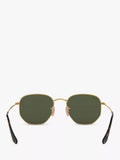 Ray-Ban hexagonal sunglasses gold green 54mm, imported from the UK