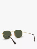 Ray-Ban hexagonal sunglasses gold green 54mm, imported from the UK