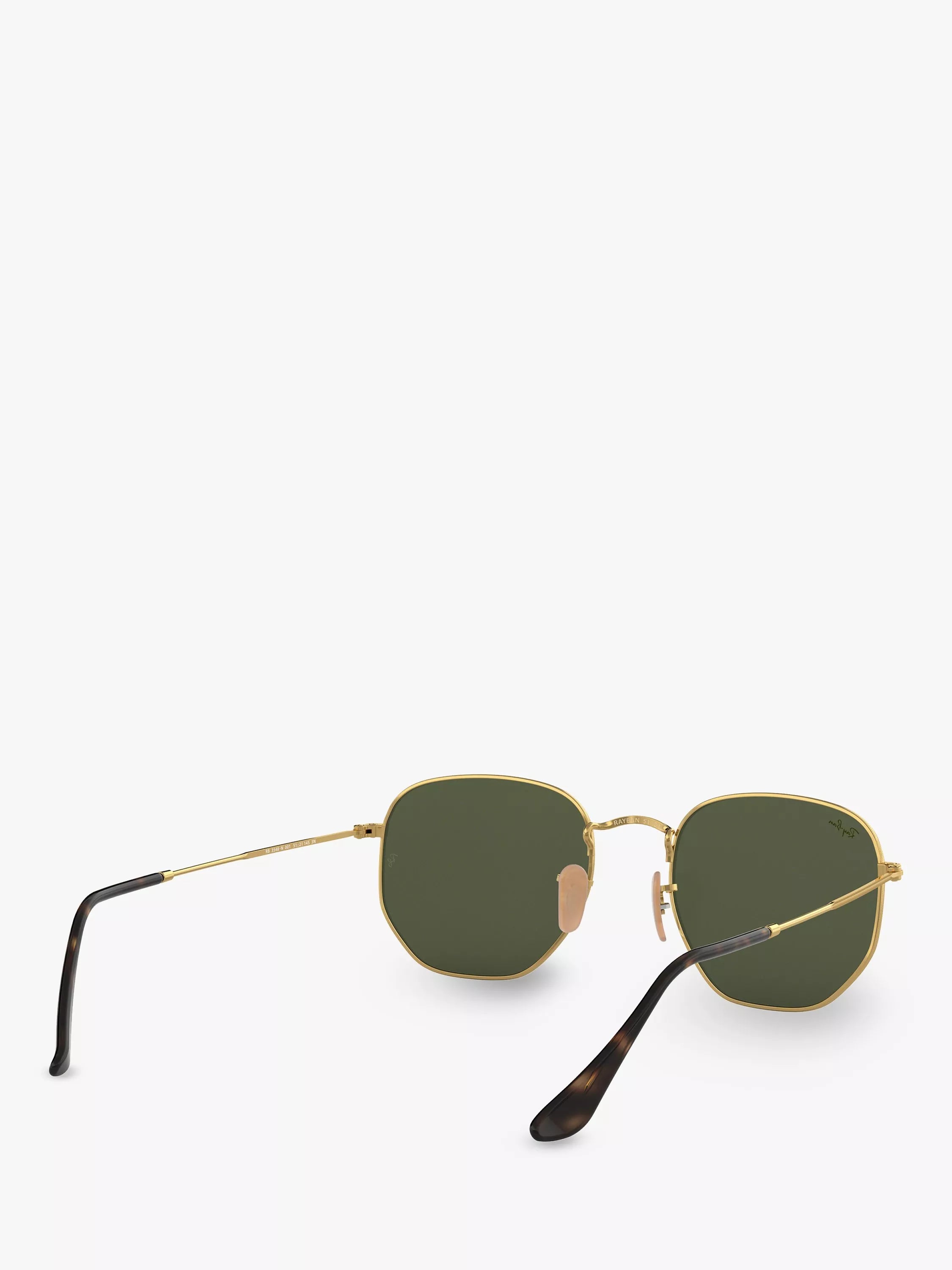 Ray-Ban hexagonal sunglasses gold green 54mm, imported from the UK