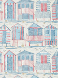 Sanderson Beach Huts Decorative Wallpaper