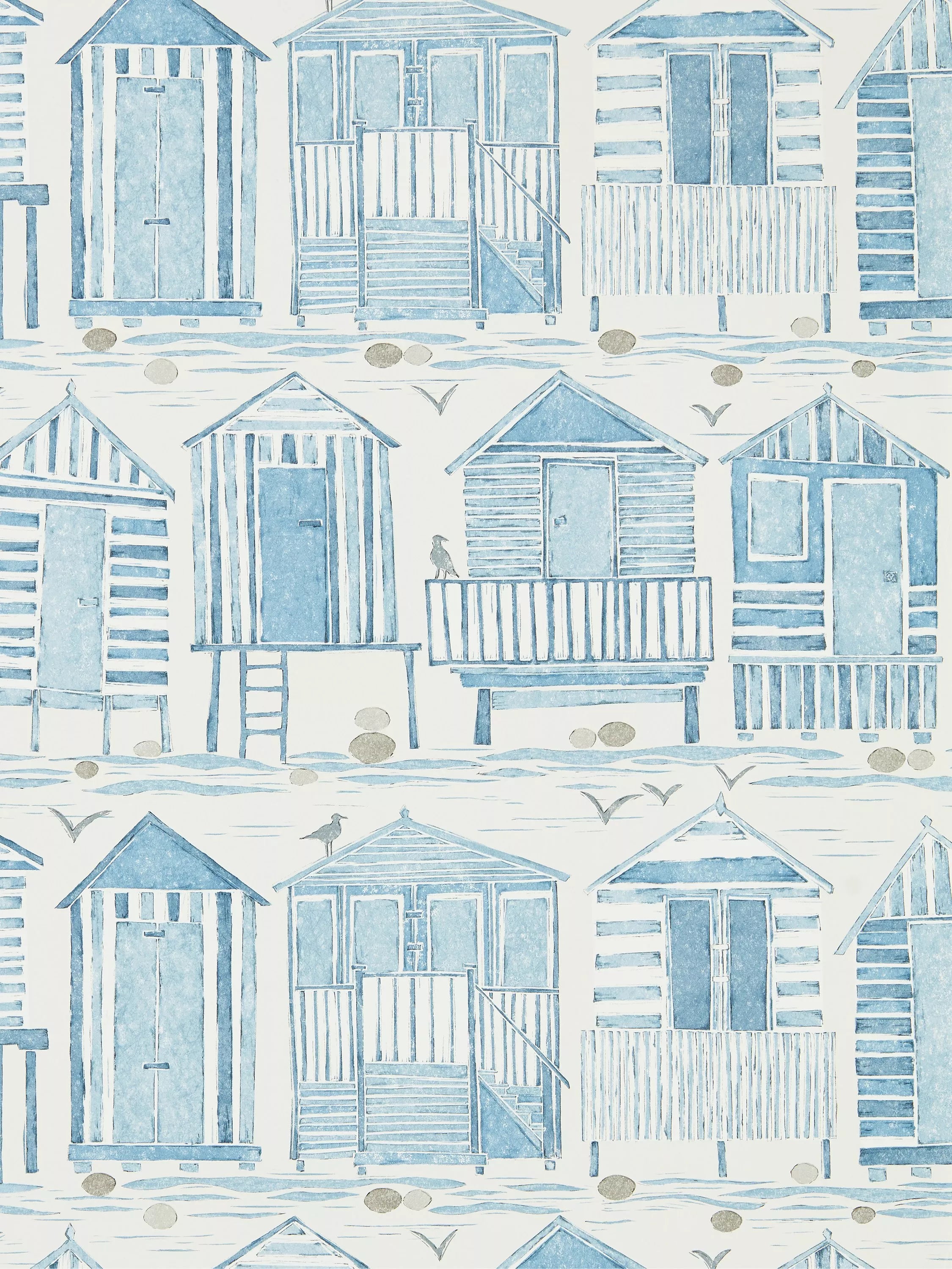 Sanderson Beach Huts wallpaper (British brand)