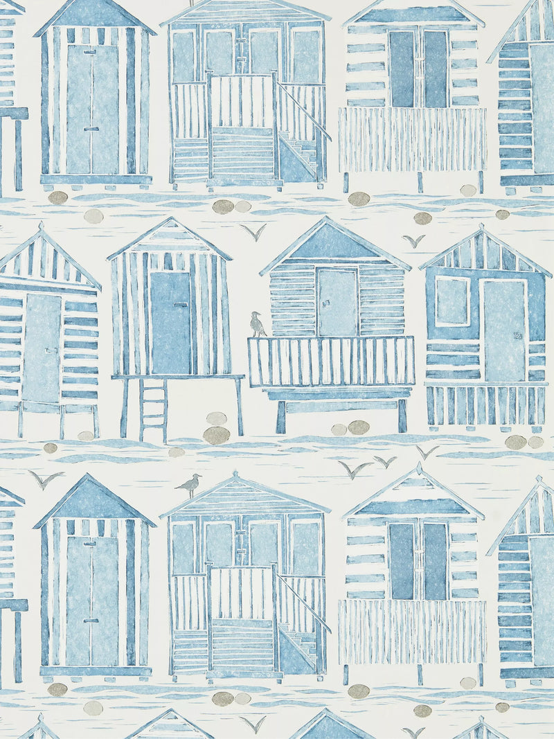 Sanderson Beach Huts wallpaper (British brand)