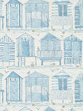 Sanderson Beach Huts wallpaper (British brand)