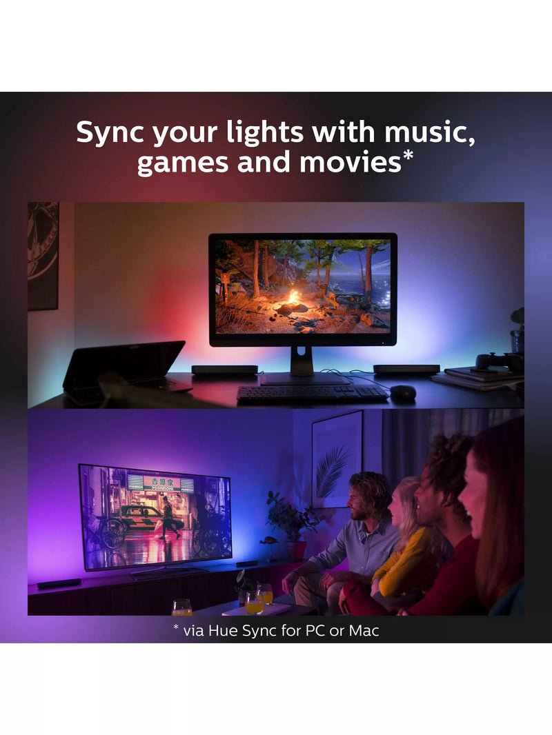 Philips Hue colour changing light bar pack of 2 - British product