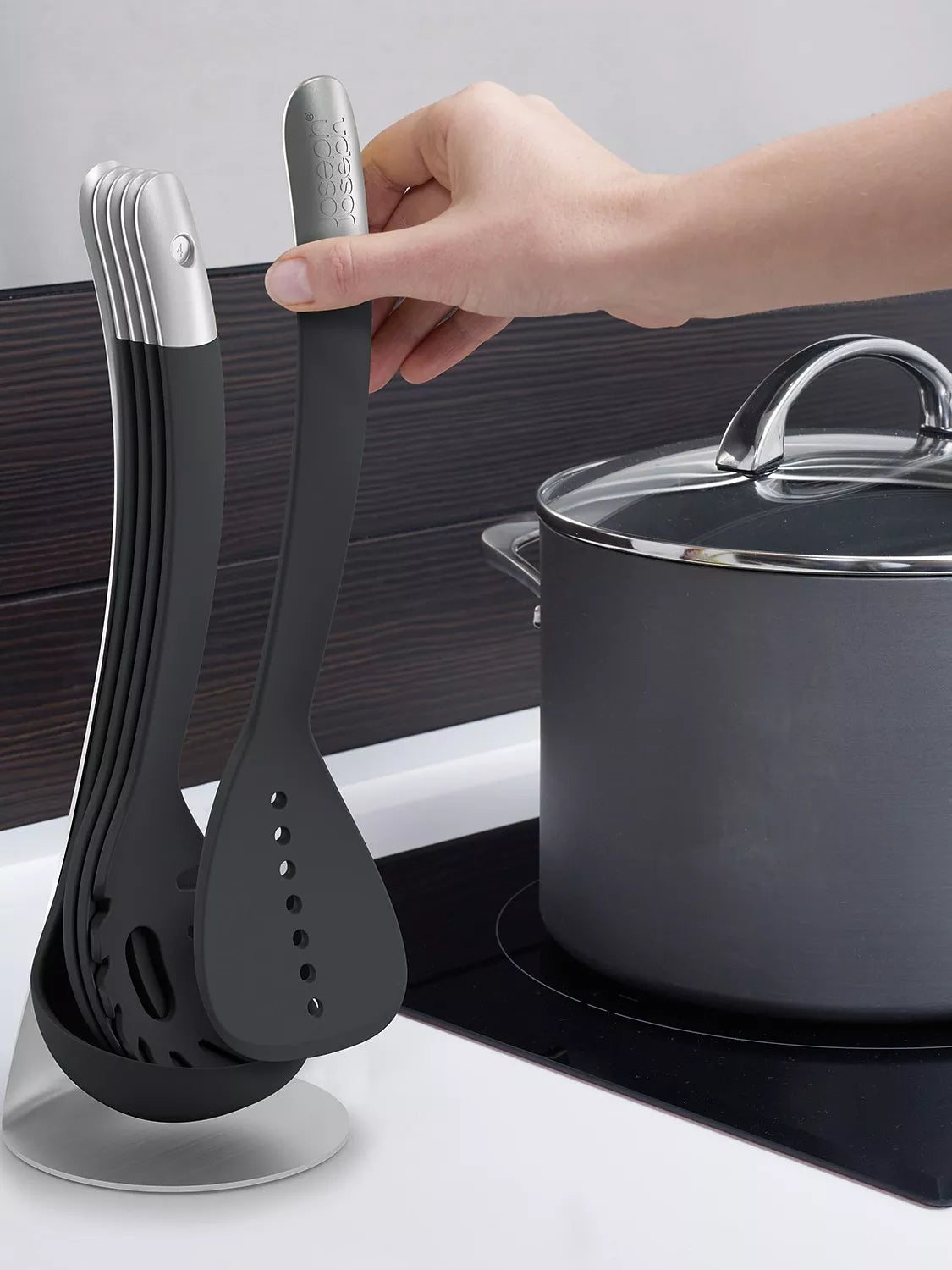 Joseph Joseph nest kitchen utensil set of 6 in grey, UK version
