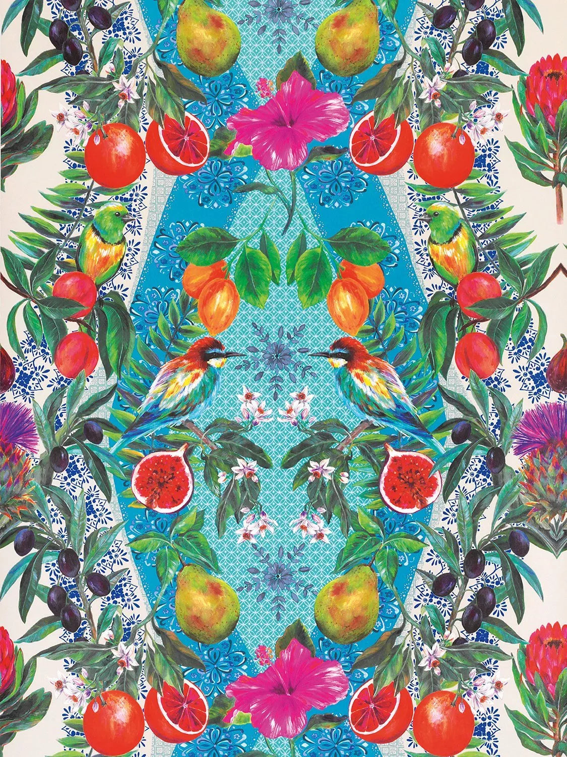 Matthew Williamson Talavera wallpaper floral design (British brand)