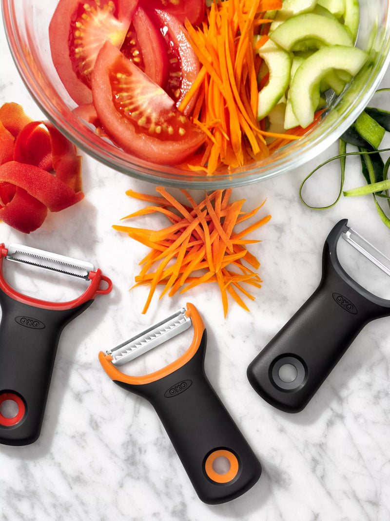 OXO Good Grips Assorted Prep Peelers Set of 3, imported from the UK