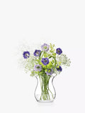 Clear glass flower posy vase by LSA International, 23cm tall, UK version