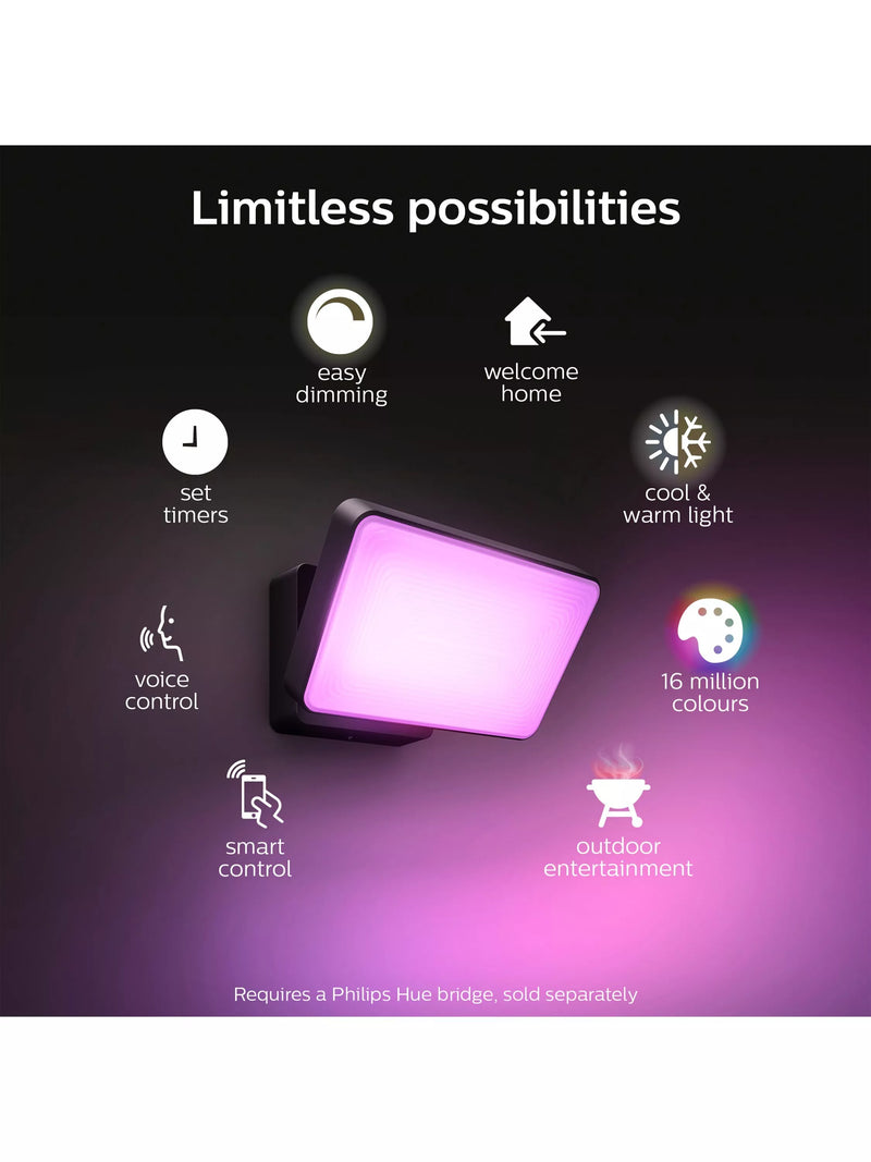 Philips Hue smart outdoor floodlight black, UK version