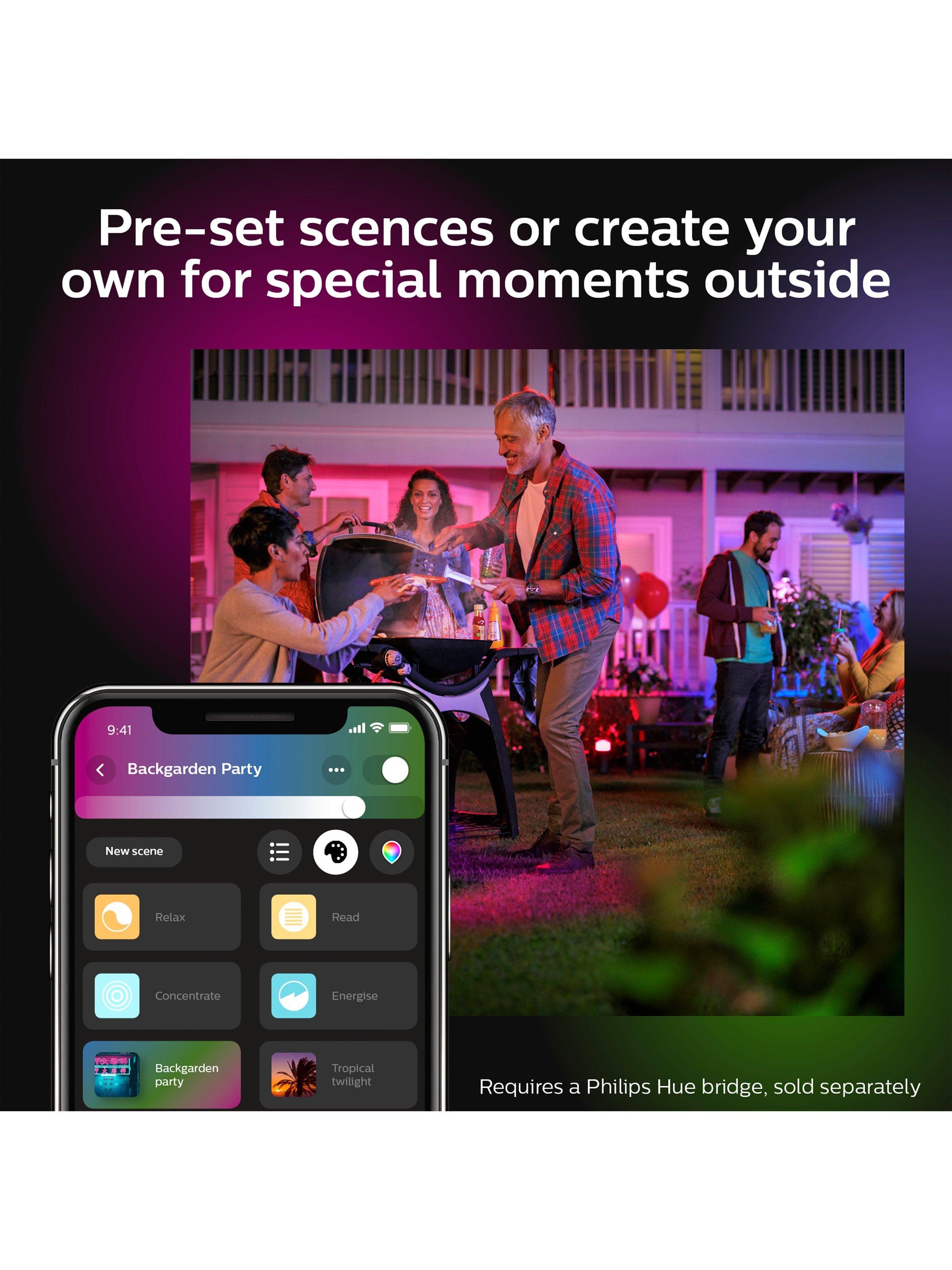 Philips Hue Impress outdoor wall light black, imported from the UK